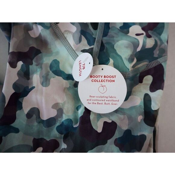 SPANX 50209R Women Sz XS Painted Camo Pink Multi Active Printed 7/8 Leggings - Picture 4 of 13